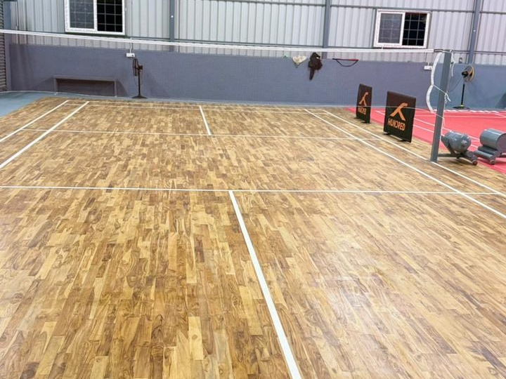 Court 1 badminton court at CrossCourt